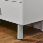 54.57 Multi-functional TV Stand with Leather Handles, Open Storage Compartment and Two Drawer