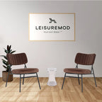 Set of 2 Velvet Accent Chairs with Velvet Upholstery & Sturdy Metal Frame for Home Office Lounge Living Room