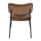 Set of 2 Velvet Accent Chairs with Velvet Upholstery & Sturdy Metal Frame for Home Office Lounge Living Room