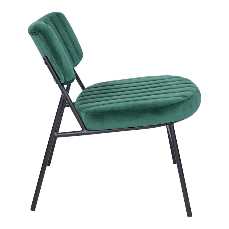 Set of 2 Velvet Accent Chairs with Velvet Upholstery & Sturdy Metal Frame for Home Office Lounge Living Room