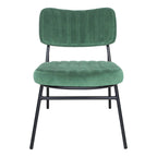 Set of 2 Velvet Accent Chairs with Velvet Upholstery & Sturdy Metal Frame for Home Office Lounge Living Room