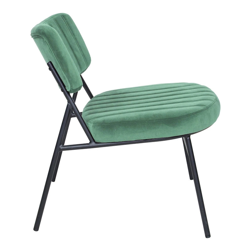 Set of 2 Velvet Accent Chairs with Velvet Upholstery & Sturdy Metal Frame for Home Office Lounge Living Room
