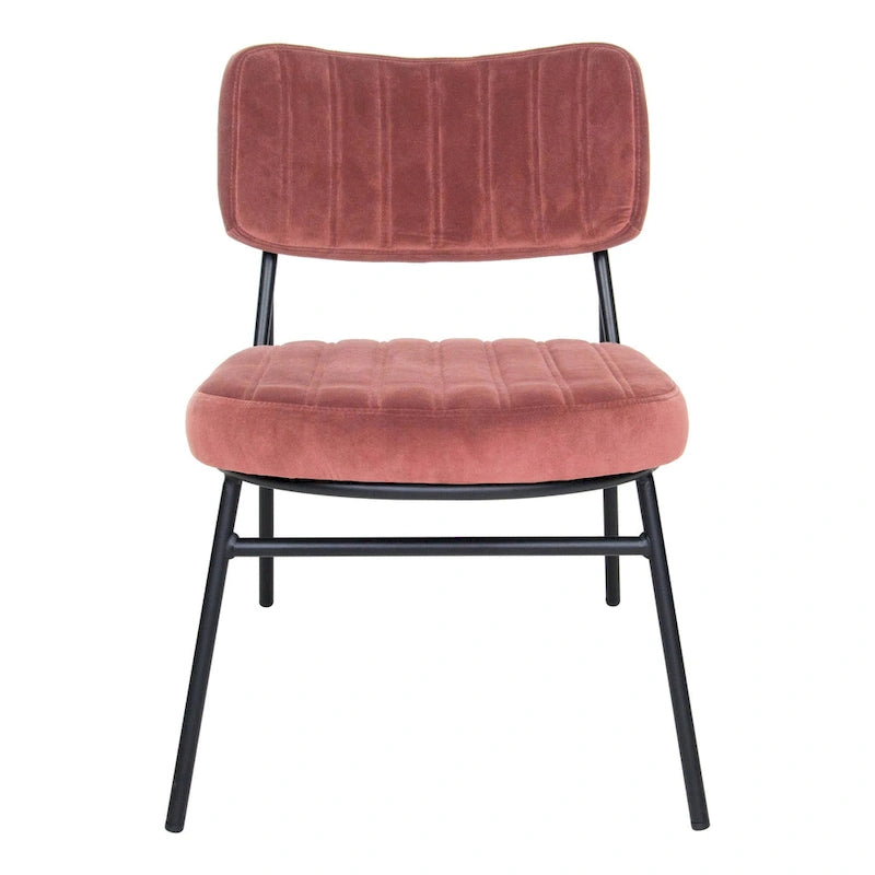 Set of 2 Velvet Accent Chairs with Velvet Upholstery & Sturdy Metal Frame for Home Office Lounge Living Room
