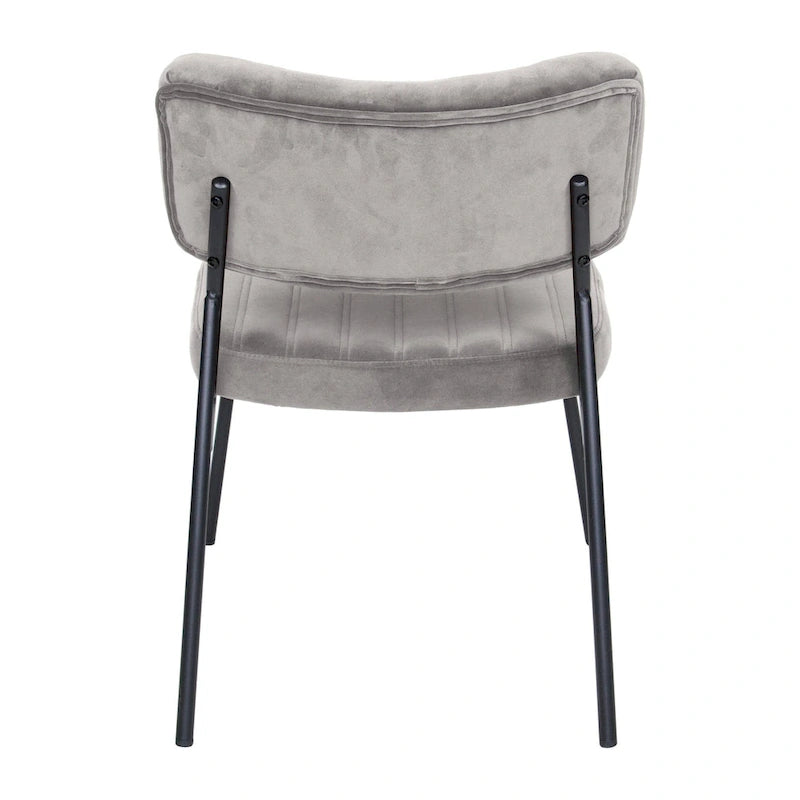 Set of 2 Velvet Accent Chairs with Velvet Upholstery & Sturdy Metal Frame for Home Office Lounge Living Room