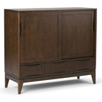 SOLID HARDWOOD 48 inch Wide Mid Century Modern Medium Storage Cabinet - 48w x 17d x 42 h