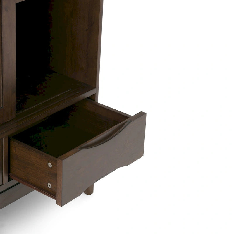 SOLID HARDWOOD 48 inch Wide Mid Century Modern Medium Storage Cabinet - 48w x 17d x 42 h