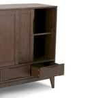 SOLID HARDWOOD 48 inch Wide Mid Century Modern Medium Storage Cabinet - 48w x 17d x 42 h