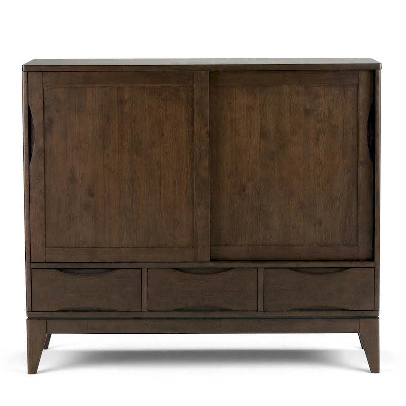 SOLID HARDWOOD 48 inch Wide Mid Century Modern Medium Storage Cabinet - 48w x 17d x 42 h