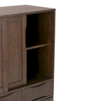 SOLID HARDWOOD 48 inch Wide Mid Century Modern Medium Storage Cabinet - 48w x 17d x 42 h