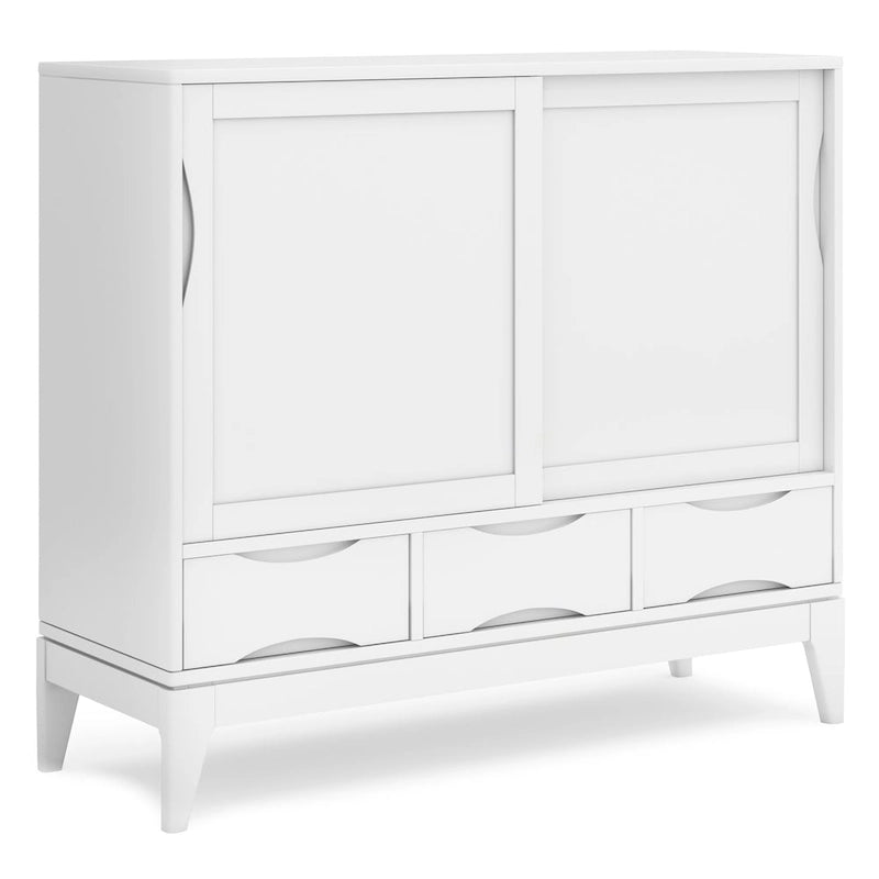 SOLID HARDWOOD 48 inch Wide Mid Century Modern Medium Storage Cabinet - 48w x 17d x 42 h