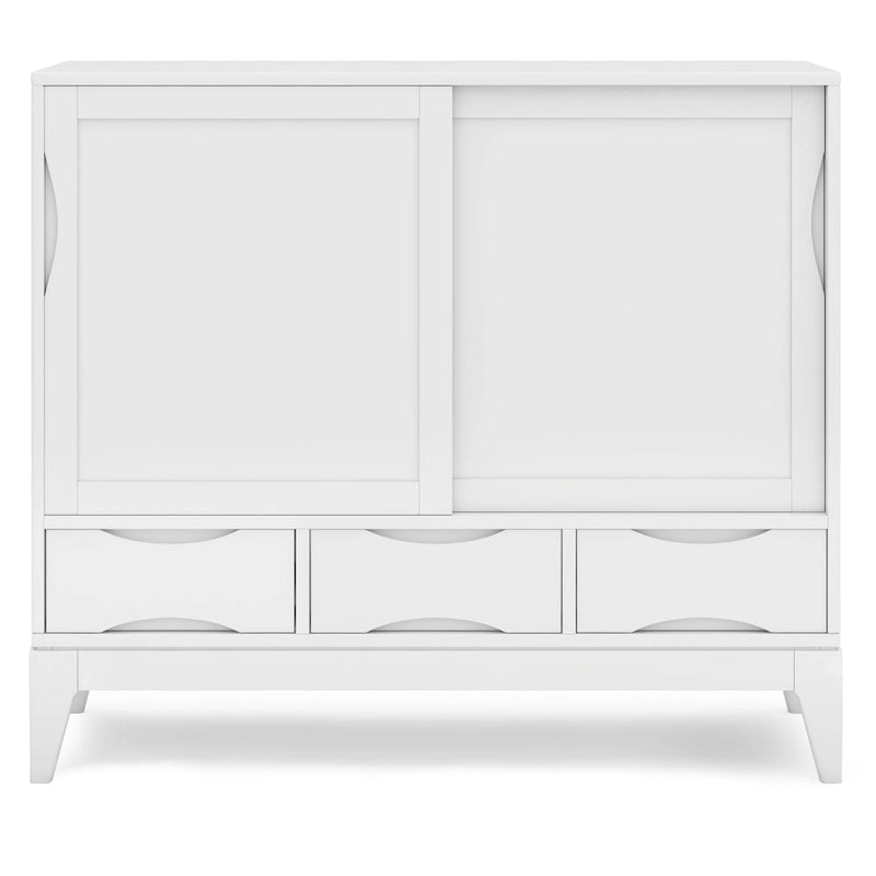 SOLID HARDWOOD 48 inch Wide Mid Century Modern Medium Storage Cabinet - 48w x 17d x 42 h