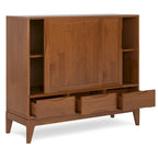 SOLID HARDWOOD 48 inch Wide Mid Century Modern Medium Storage Cabinet - 48w x 17d x 42 h