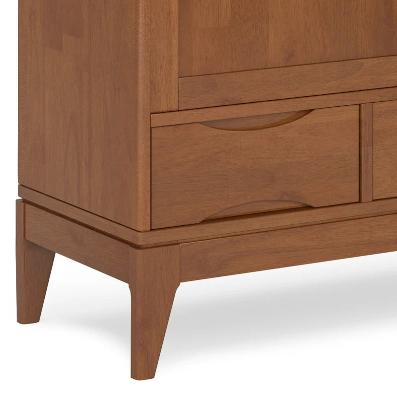 SOLID HARDWOOD 48 inch Wide Mid Century Modern Medium Storage Cabinet - 48w x 17d x 42 h