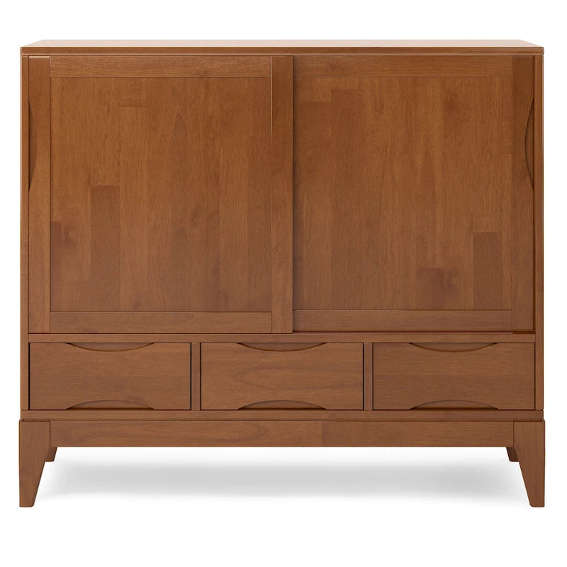 SOLID HARDWOOD 48 inch Wide Mid Century Modern Medium Storage Cabinet - 48w x 17d x 42 h