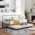 Twin Size Daybed with Adjustable Trundle