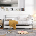 Twin Size Daybed with Adjustable Trundle