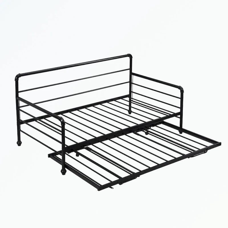 Twin Size Daybed with Adjustable Trundle