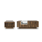 Modern Light Hickory 47-inch Two-tone 3-shelf Coffee Table