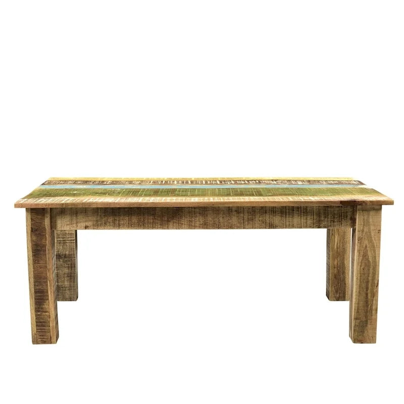 Handmade Suman Solid Mango Wood Coffee Table (India) - 46 x 25.5 x 18