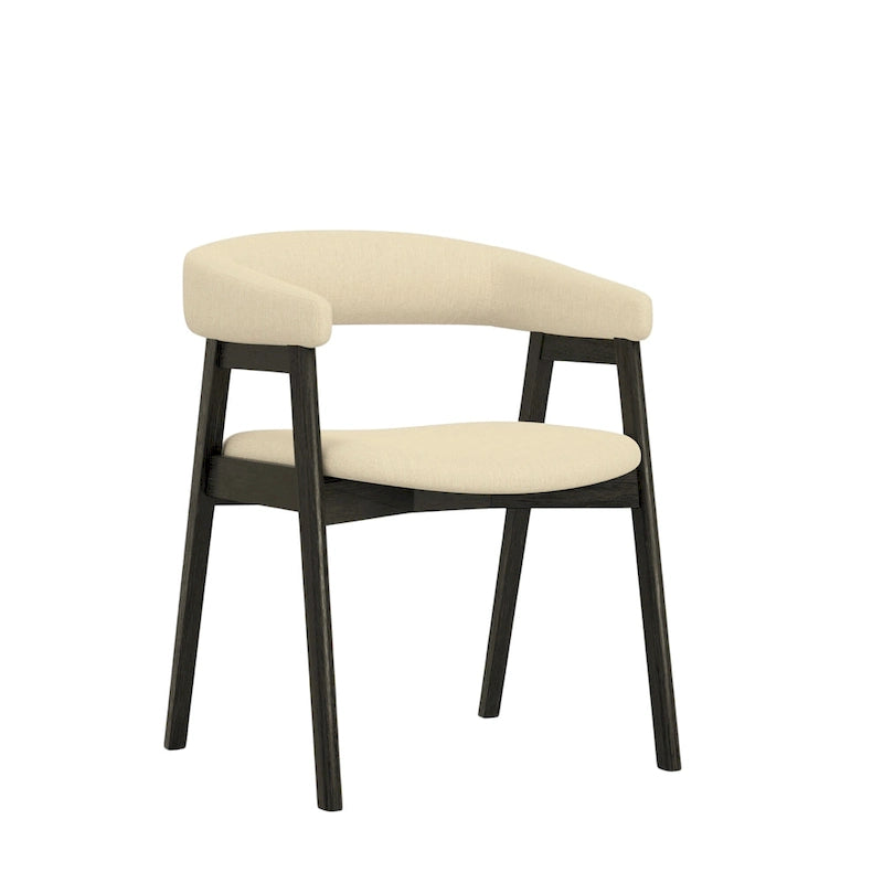 Cove Curved Back Upholstered Chairs, (Set of 2)