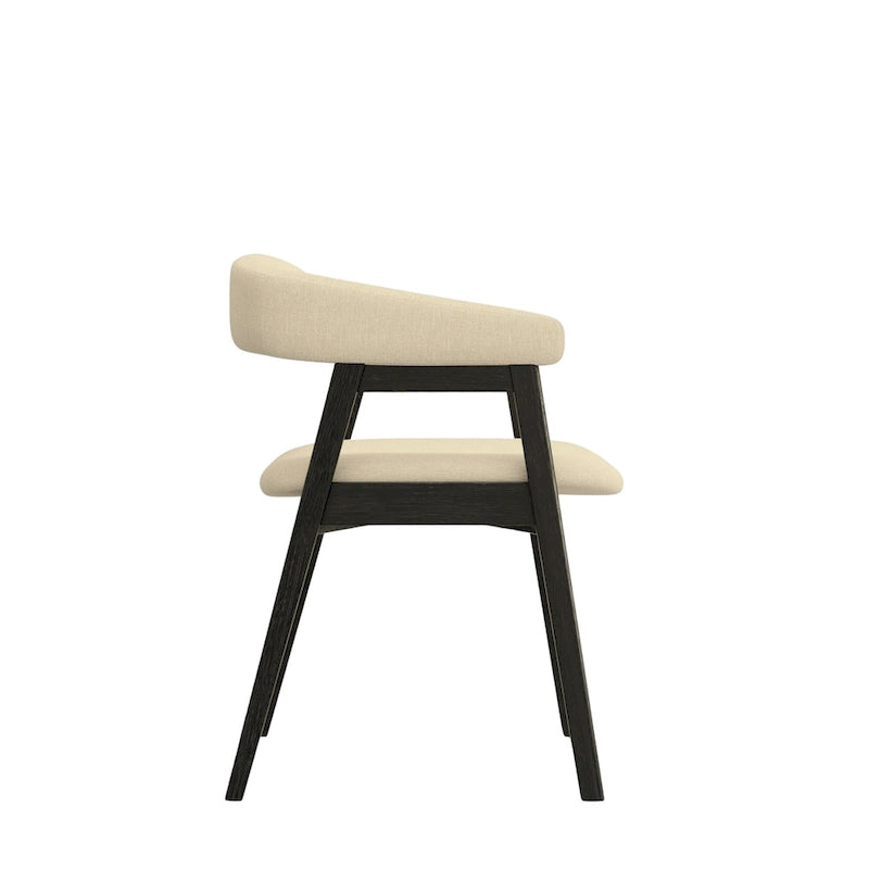 Cove Curved Back Upholstered Chairs, (Set of 2)