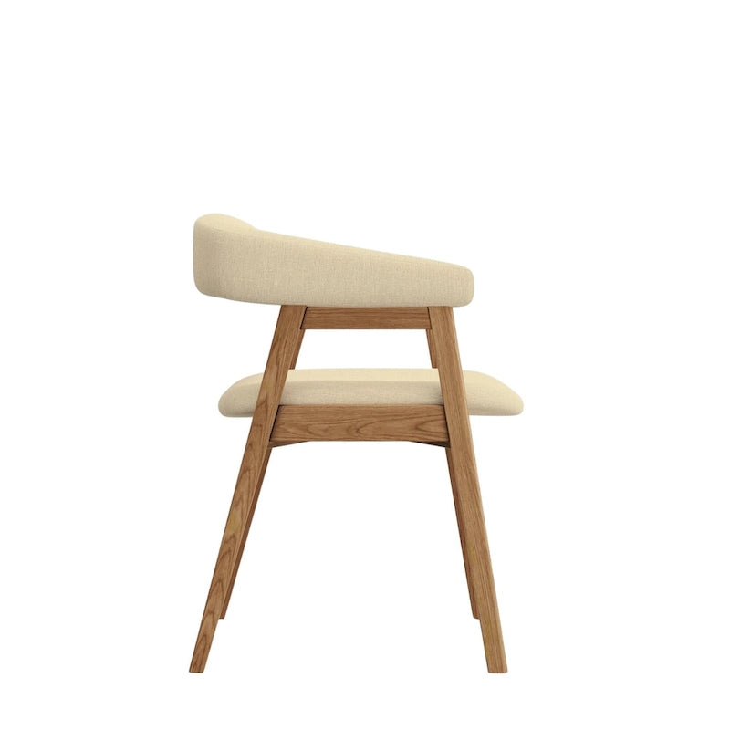 Cove Curved Back Upholstered Chairs, (Set of 2)