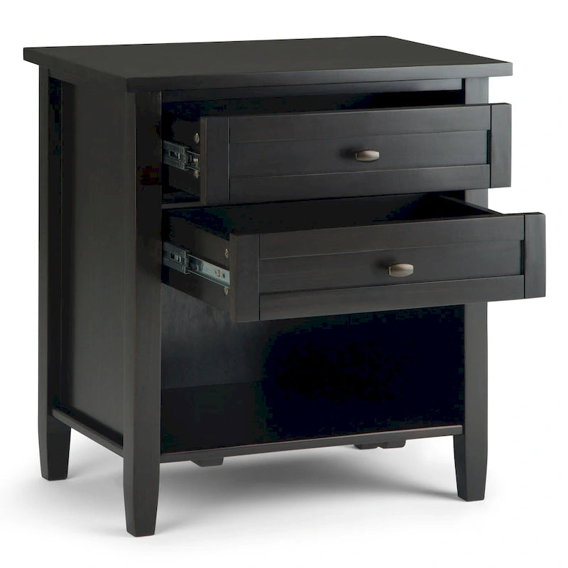 24 inch Wide Transitional Bedside Nightstand Table - 24 Inches wide