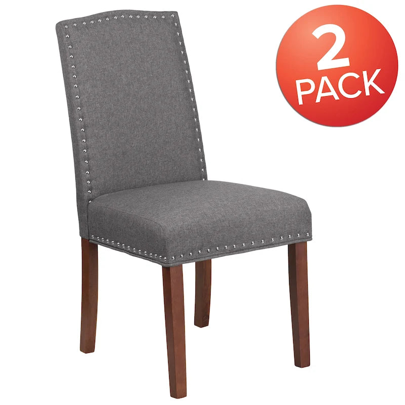 Parsons Chair with Silver Nailhead Trim (Set of 2)