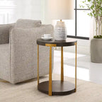 Round Wood Side Table - 19 W X 24 H X 19 D (in)