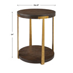 Round Wood Side Table - 19 W X 24 H X 19 D (in)