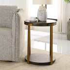Round Wood Side Table - 19 W X 24 H X 19 D (in)
