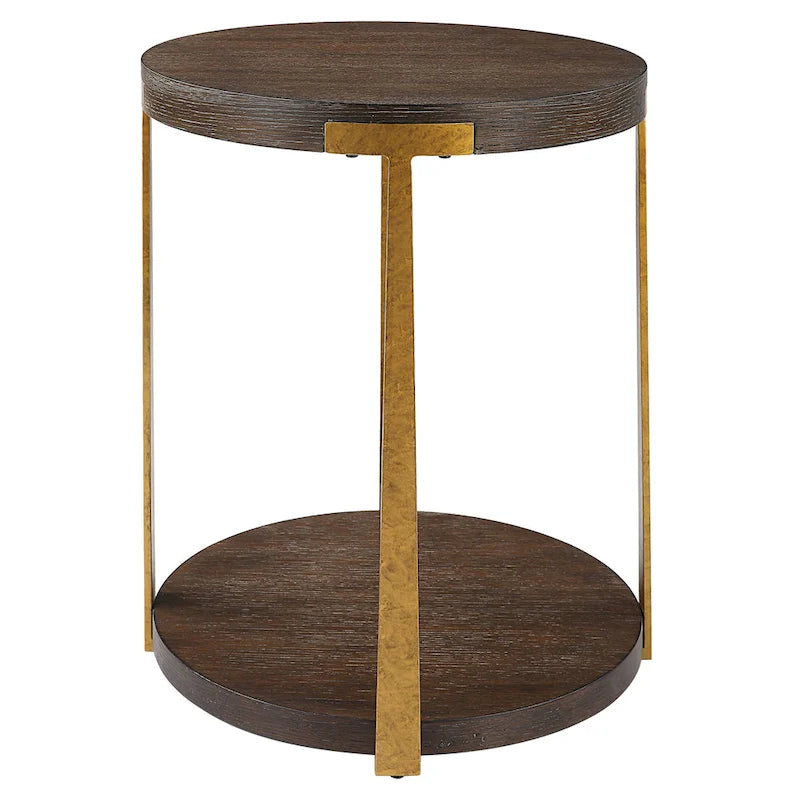 Round Wood Side Table - 19 W X 24 H X 19 D (in)
