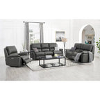Zero Gravity Power Recline and Headrest Top Grain Leather Sofa, Loveseat and Recliner