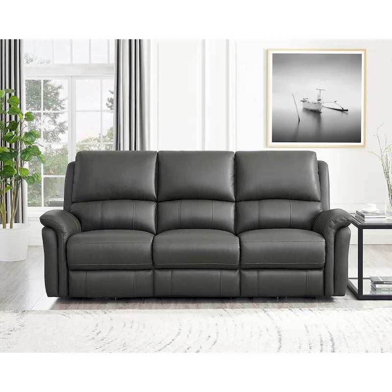 Zero Gravity Power Recline and Headrest Top Grain Leather Sofa, Loveseat and Recliner