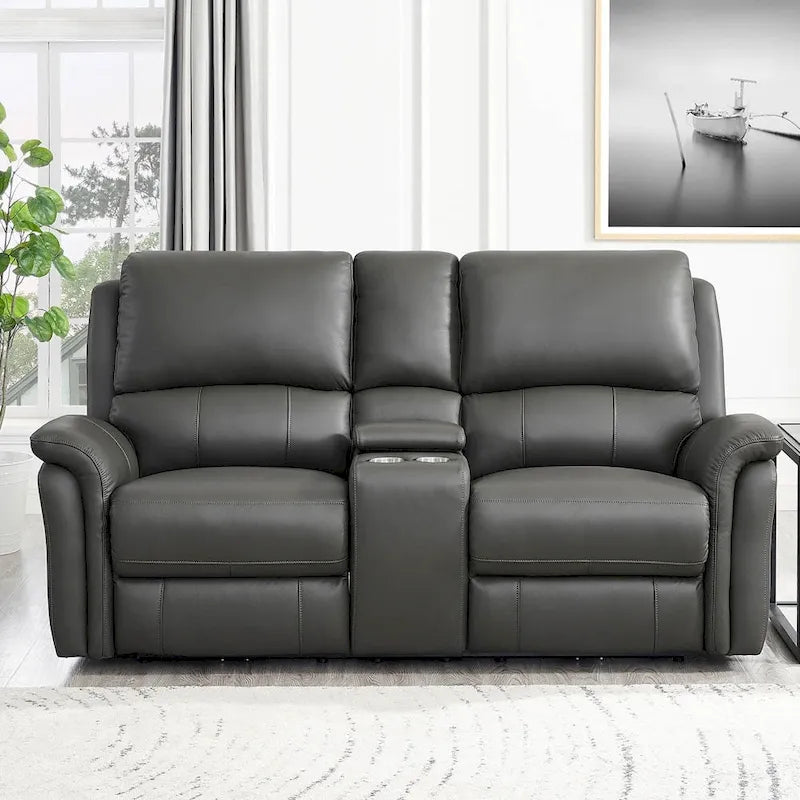 Zero Gravity Power Recline and Headrest Top Grain Leather Sofa, Loveseat and Recliner