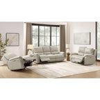 Zero Gravity Power Recline and Headrest Top Grain Leather Sofa, Loveseat and Recliner