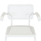 Marcel BreuerCane Cantilever Armchair Arm Chair w/ White Steel Frame (Various Wood & Cane Colors)