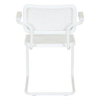Marcel BreuerCane Cantilever Armchair Arm Chair w/ White Steel Frame (Various Wood & Cane Colors)