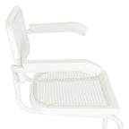 Marcel BreuerCane Cantilever Armchair Arm Chair w/ White Steel Frame (Various Wood & Cane Colors)