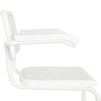 Marcel BreuerCane Cantilever Armchair Arm Chair w/ White Steel Frame (Various Wood & Cane Colors)