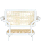 Marcel BreuerCane Cantilever Armchair Arm Chair w/ White Steel Frame (Various Wood & Cane Colors)