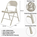 Metal Round-Backed Folding Chair, Pack of 4
