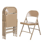 Metal Round-Backed Folding Chair, Pack of 4