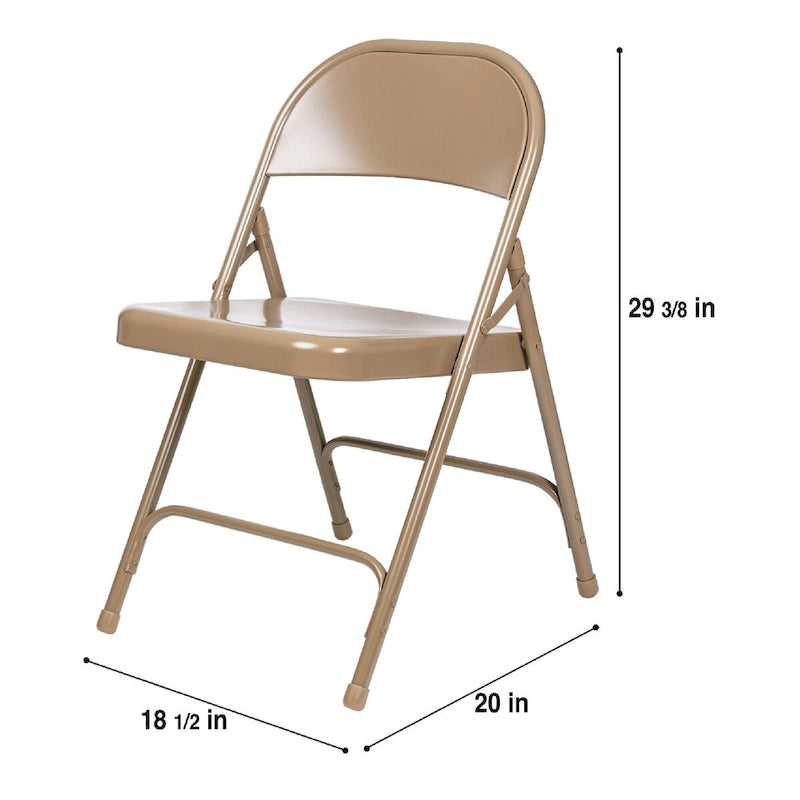 Metal Round-Backed Folding Chair, Pack of 4