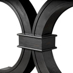 Farmhouse 5-Piece Black Wooden Dining Set