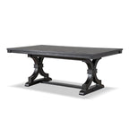 Farmhouse 5-Piece Black Wooden Dining Set